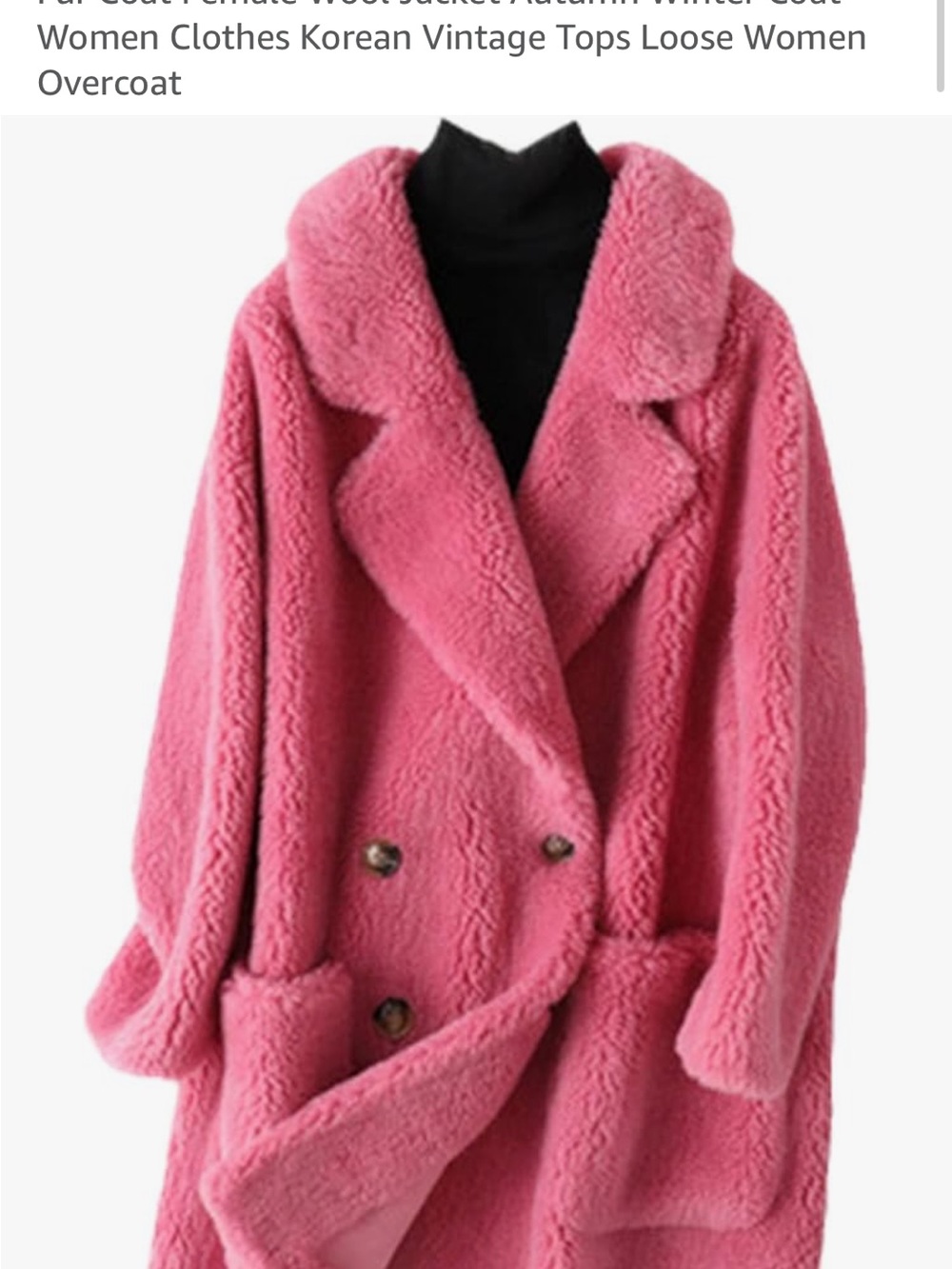 Plush Oversized Teddy Coat in Rose Pink